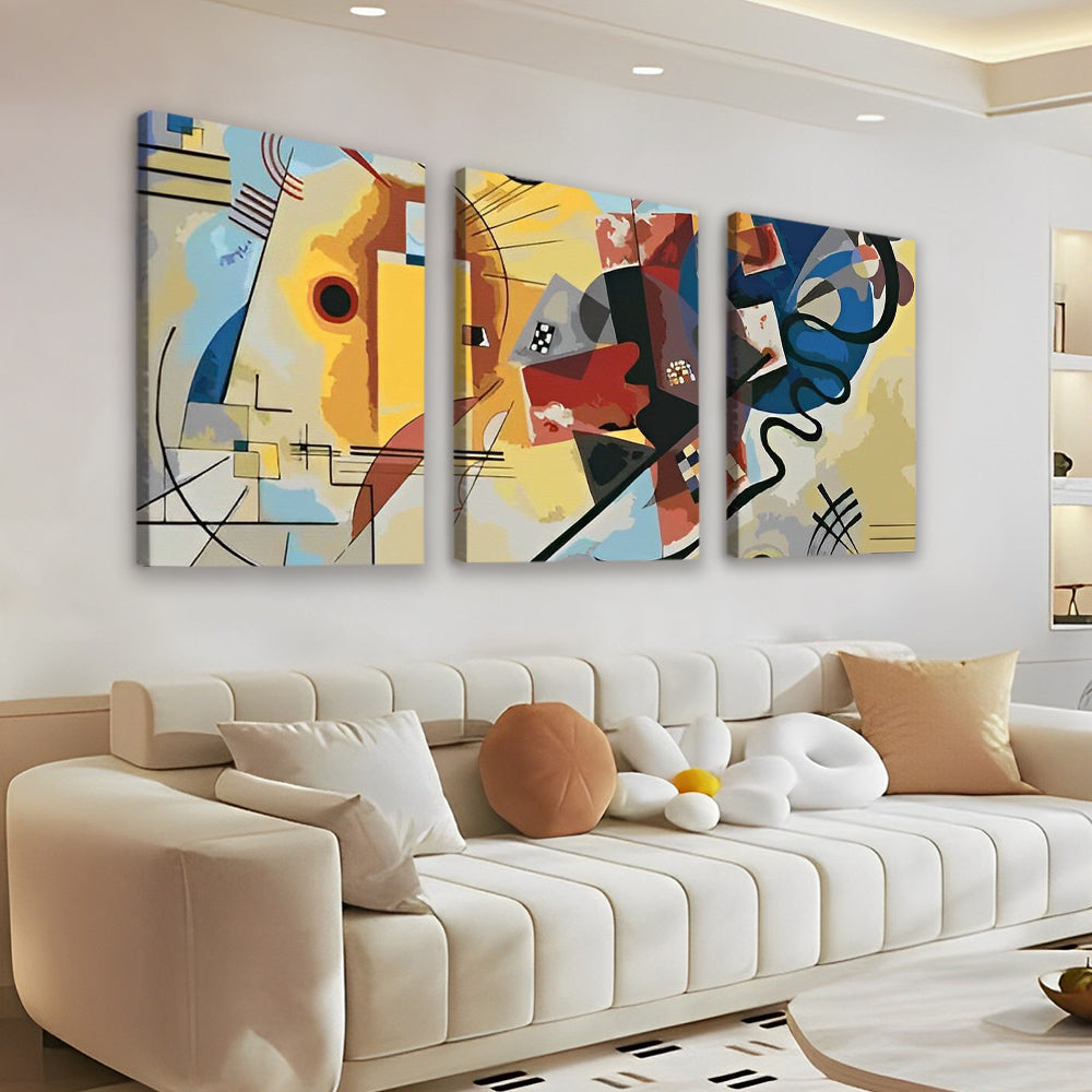 Arte Moderno Abstracto 3 Partes Pintar por Números