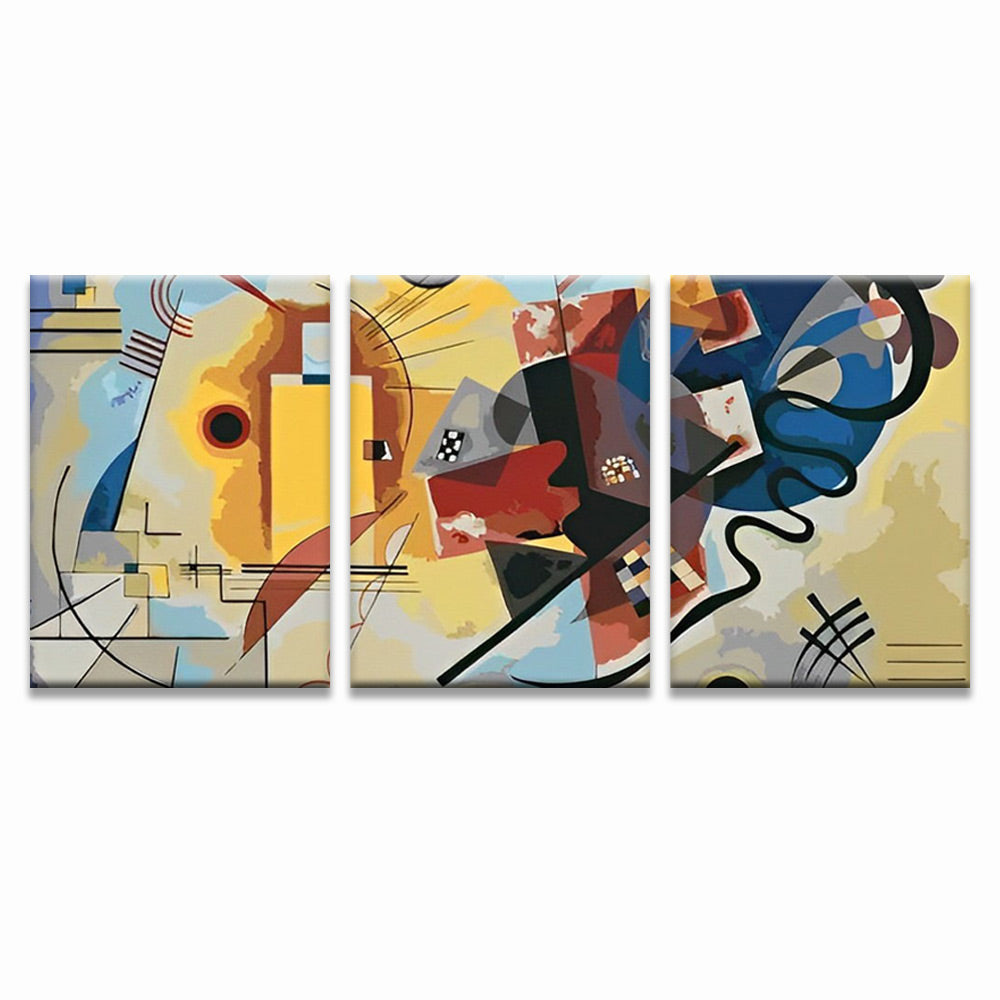 Arte Moderno Abstracto 3 Partes Pintar por Números