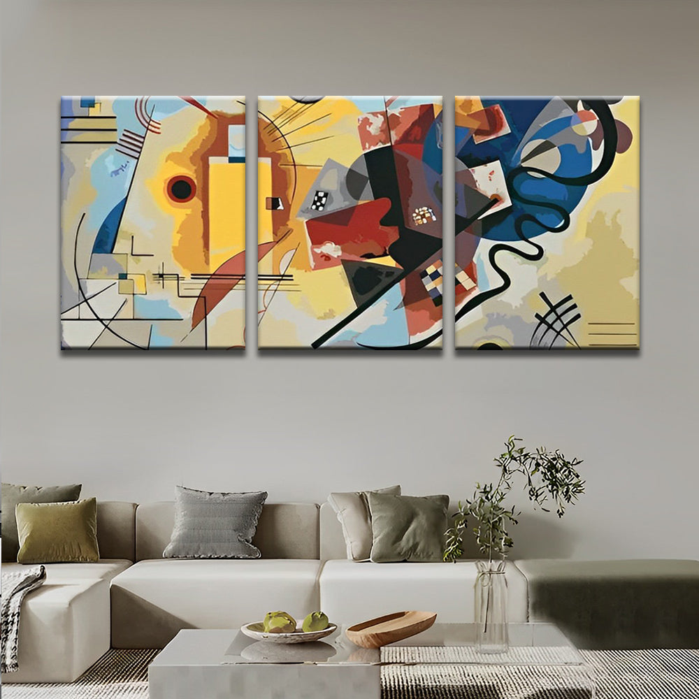 Arte Moderno Abstracto 3 Partes Pintar por Números