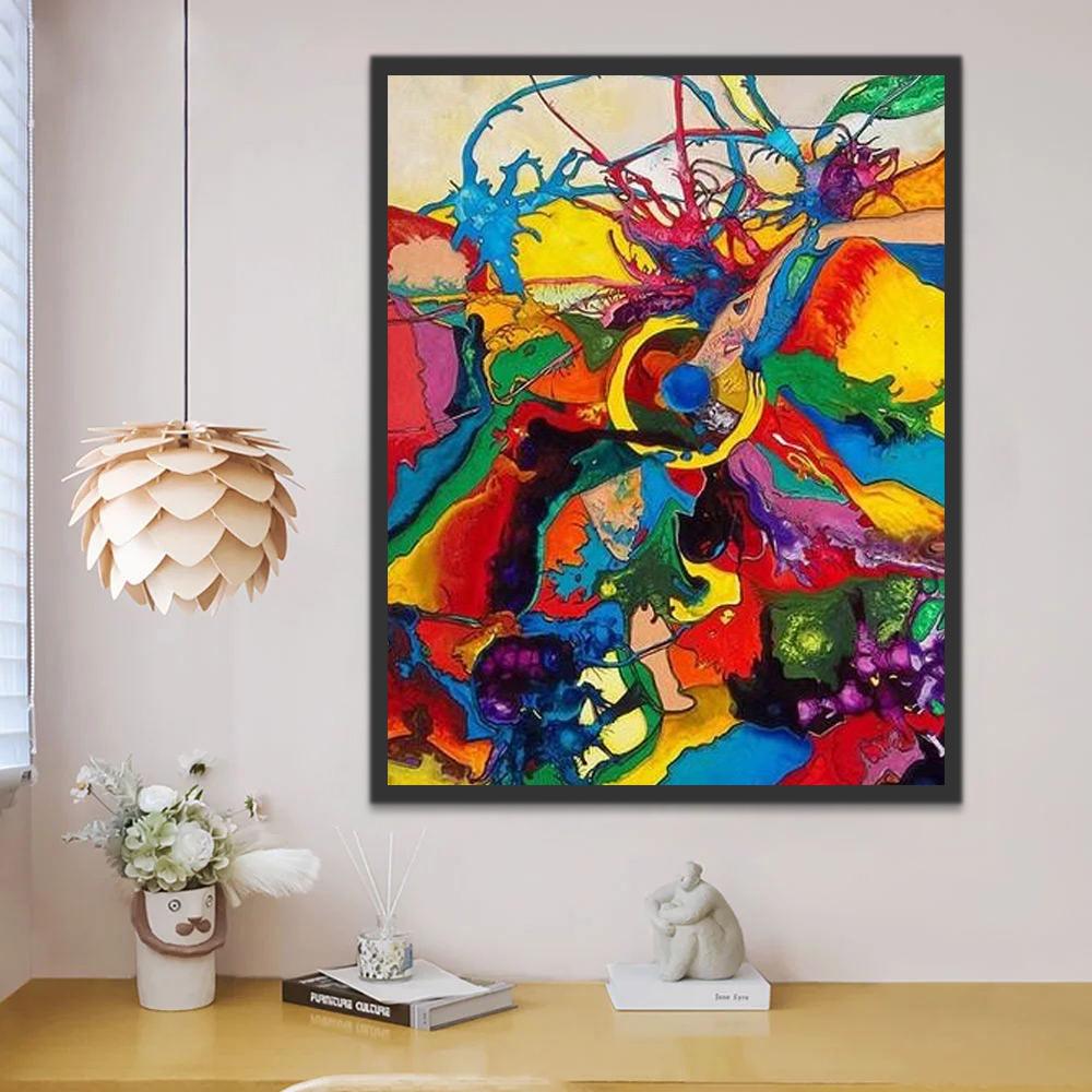 Arte Moderno de Colores Brillantes Pintar por Números