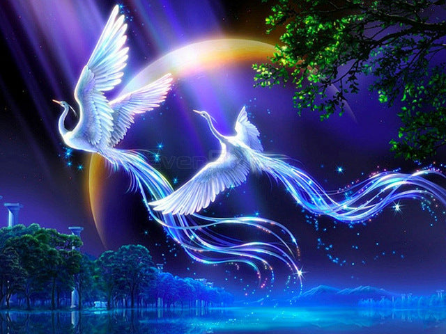 Ave Fénix Hermosa Volando Pintar por Números