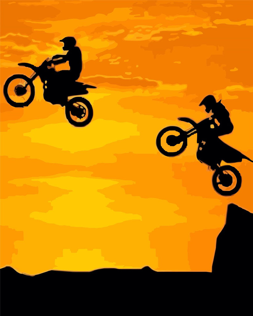 Aventura de Dos Motociclistas Pintar por Números