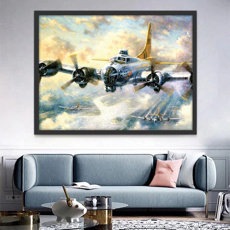 Aviones entre las Nubes Pintar por Números
