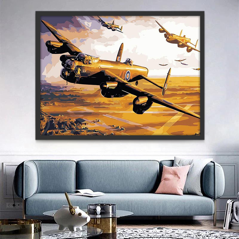 Aviones Volando en el Cielo Pintar por Números