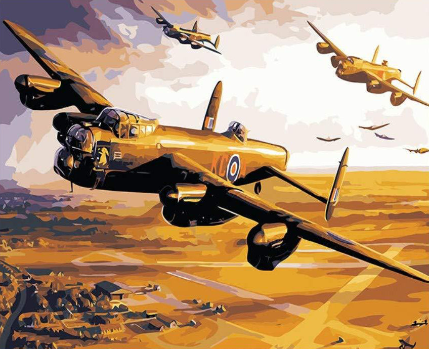 Aviones Volando en el Cielo Pintar por Números
