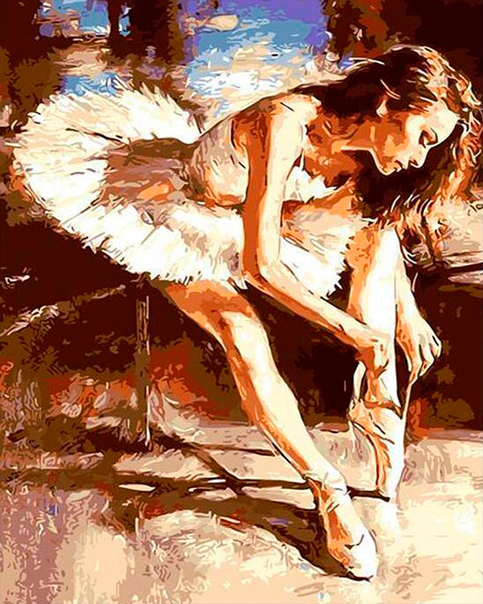 Bailarina de Ballet al Sol Pintar por Números