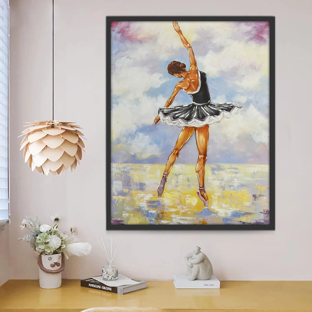 Bailarina de Ballet en Pose Pintar por Números