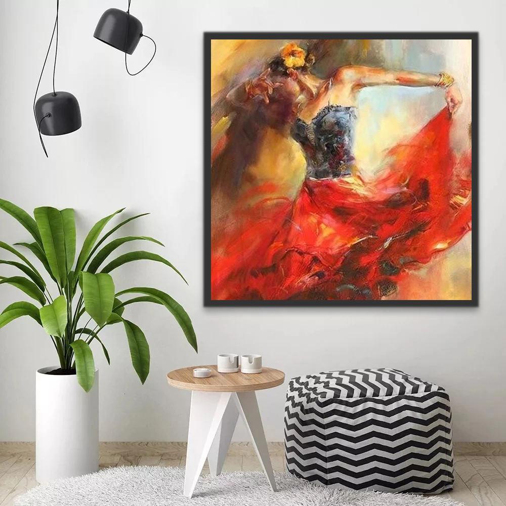 Bailarina de Flamenco Española Pintar por Números