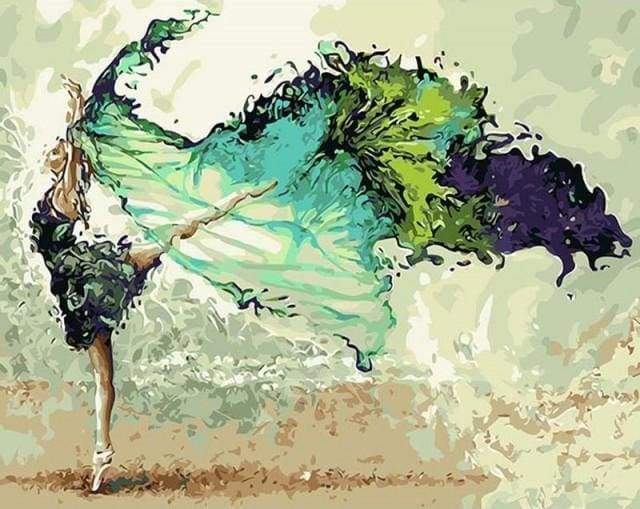 Bailarina Elegante de Ballet Pintar por Números