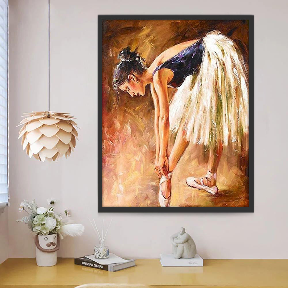Bailarina Elegante en el Estudio de Danza Pintar por Números