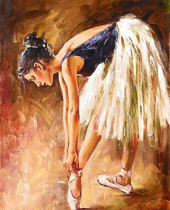 Bailarina Elegante en el Estudio de Danza Pintar por Números