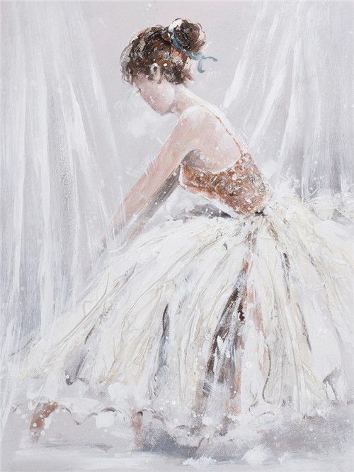 Bailarina Joven Vestida de Blanco Pintar por Números