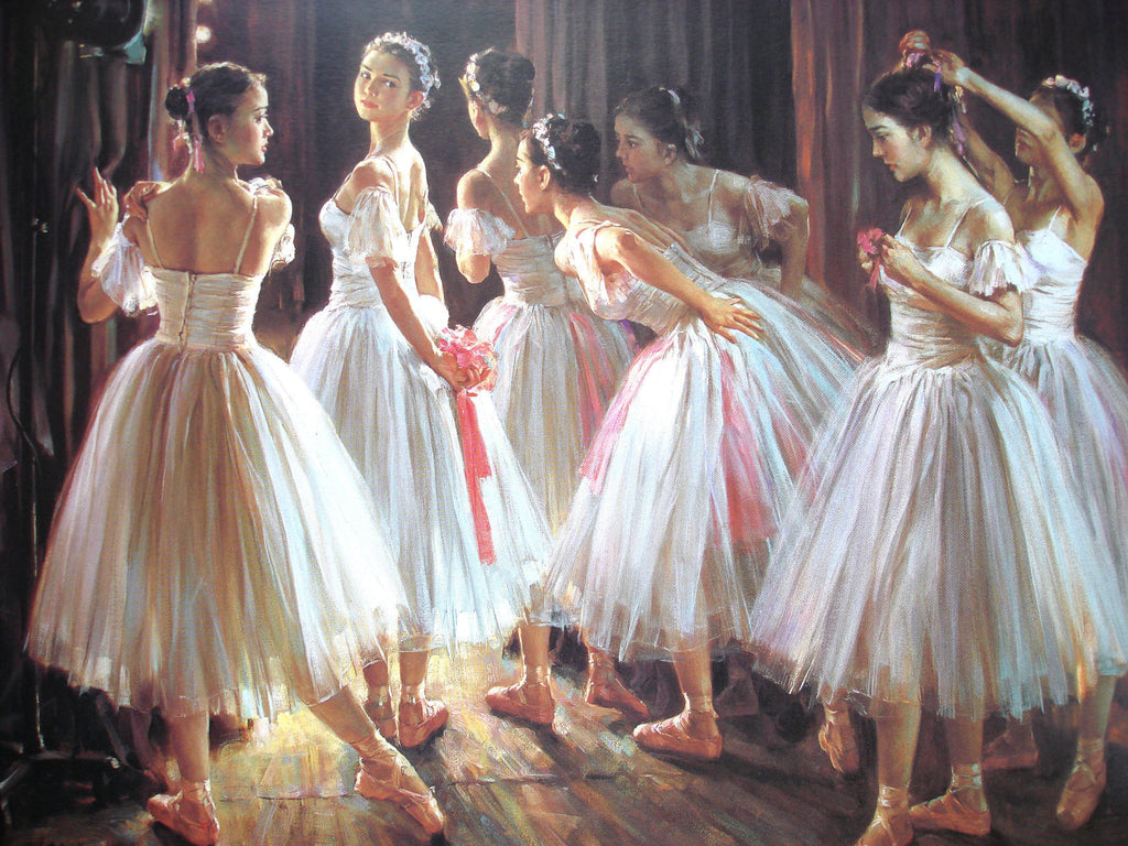 Bailarinas de Ballet Detrás del Escenario Pintar por Números
