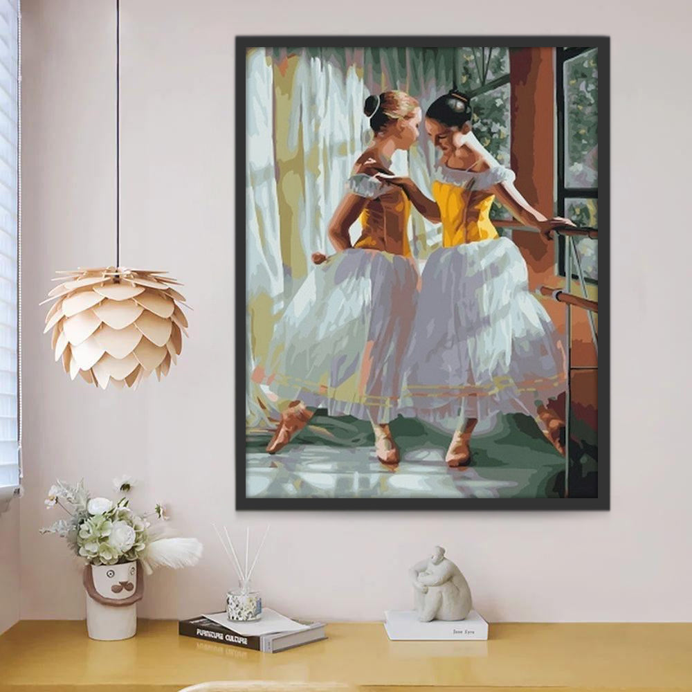 Bailarinas de Ballet en el Estudio Pintar por Números