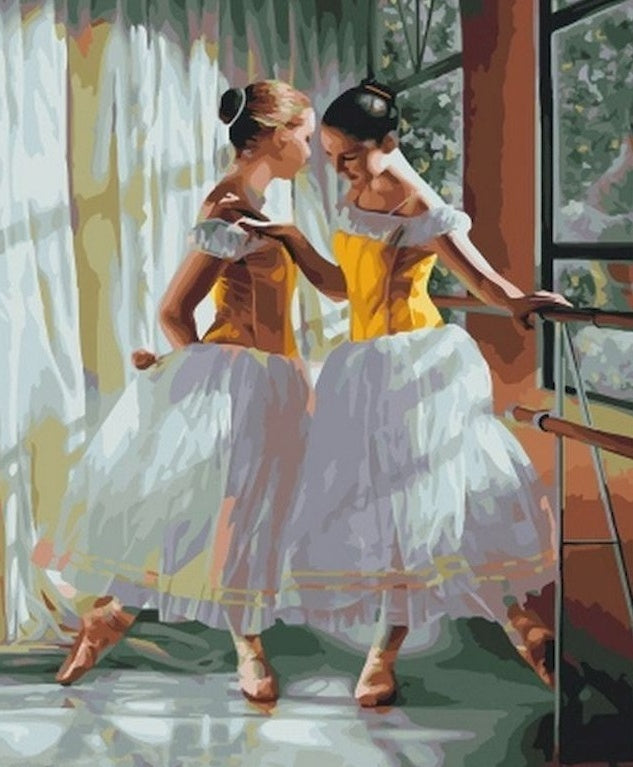 Bailarinas de Ballet en el Estudio Pintar por Números
