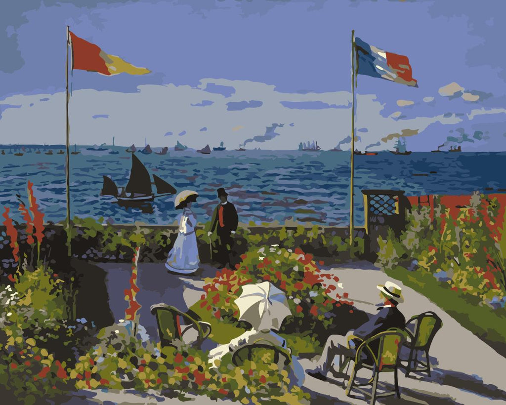 Balcón con Vistas al Mar Pintar por Números