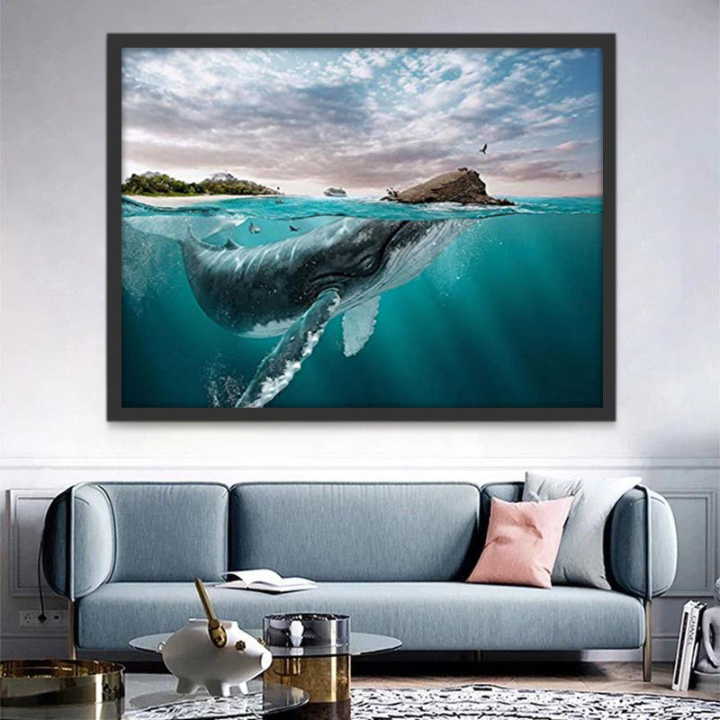 Ballena en el Mar y Islas Pintar por Números