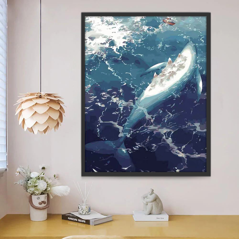 Ballena y Espuma de Mar Pintar por Números