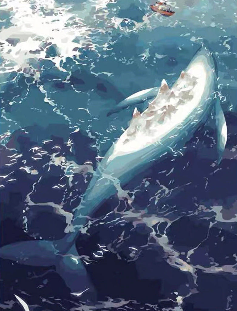 Ballena y Espuma de Mar Pintar por Números
