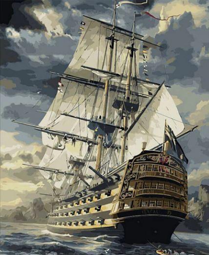 Barco Antiguo en el Mar Pintar por Números