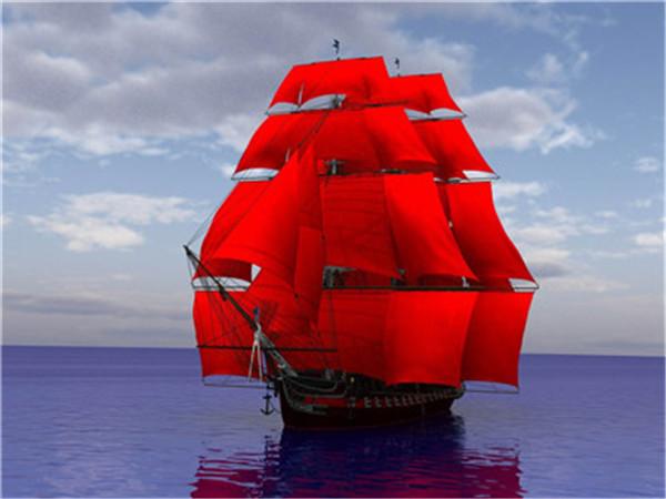 Barco de Velas Rojas en el Mar Pintar por Números