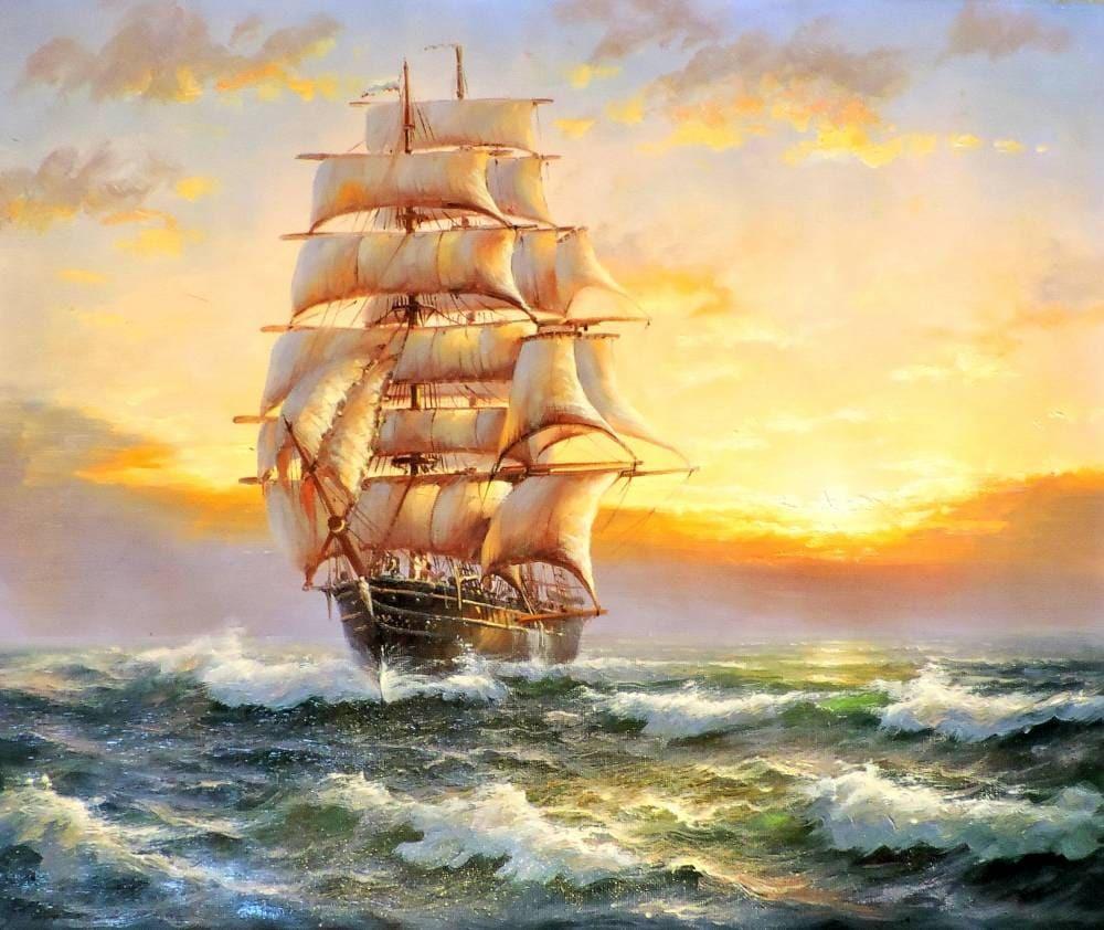 Barco Navegando en el Océano Pintar por Números