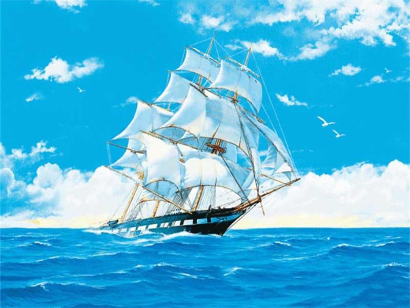 Barco sobre el Océano Azul Pintar por Números