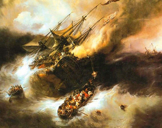 Barcos en el Océano con Olas Enormes Pintar por Números