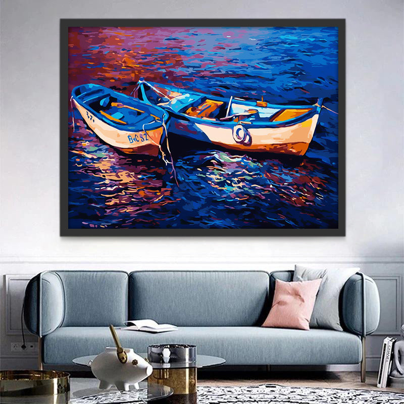Barcos Flotando sobre el Agua Pintar por Números