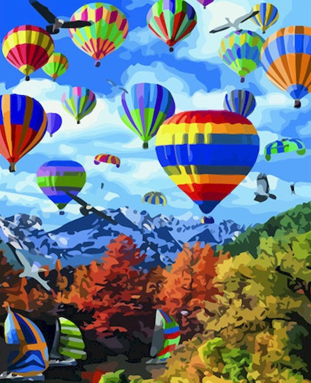 Barcos y Globos Aerostáticos Pintar por Números