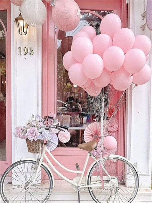 Bicicleta Decorada con Flores y Globos Pintar por Números