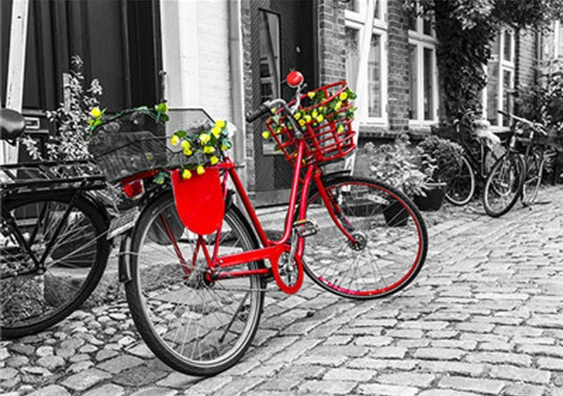 Bicicletas Paradas en la Calle Pintar por Números