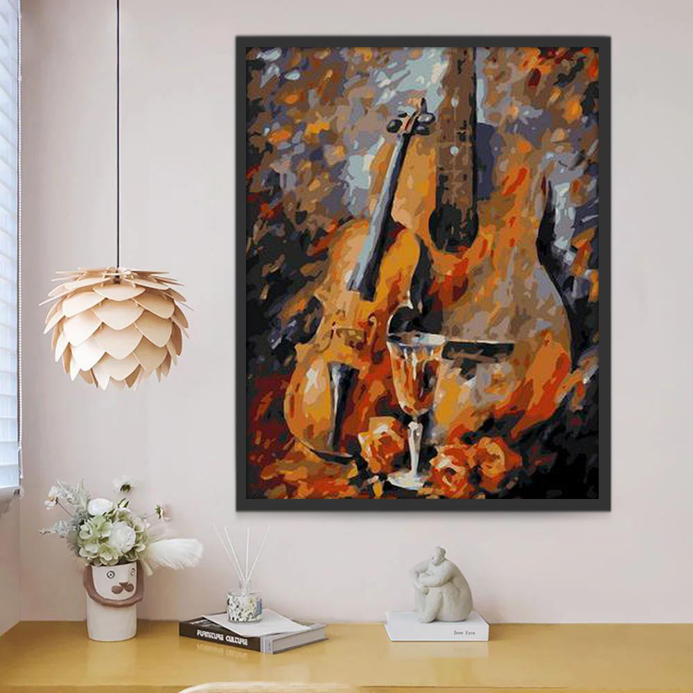 Bodegón de Guitarras Pintar por Números