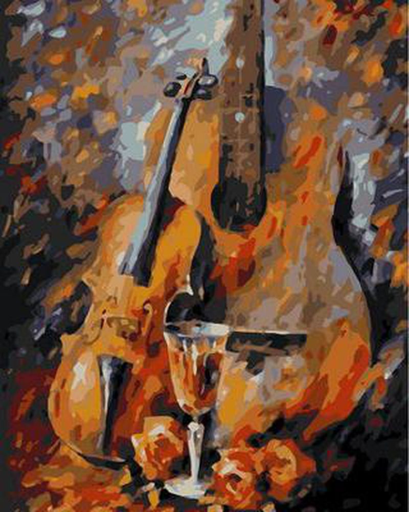 Bodegón de Guitarras Pintar por Números