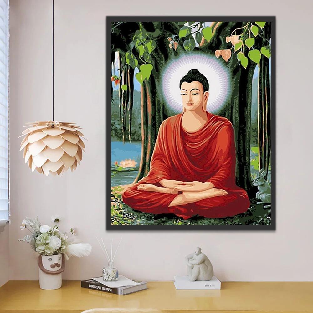 Buda con Túnica Roja Pintar por Números
