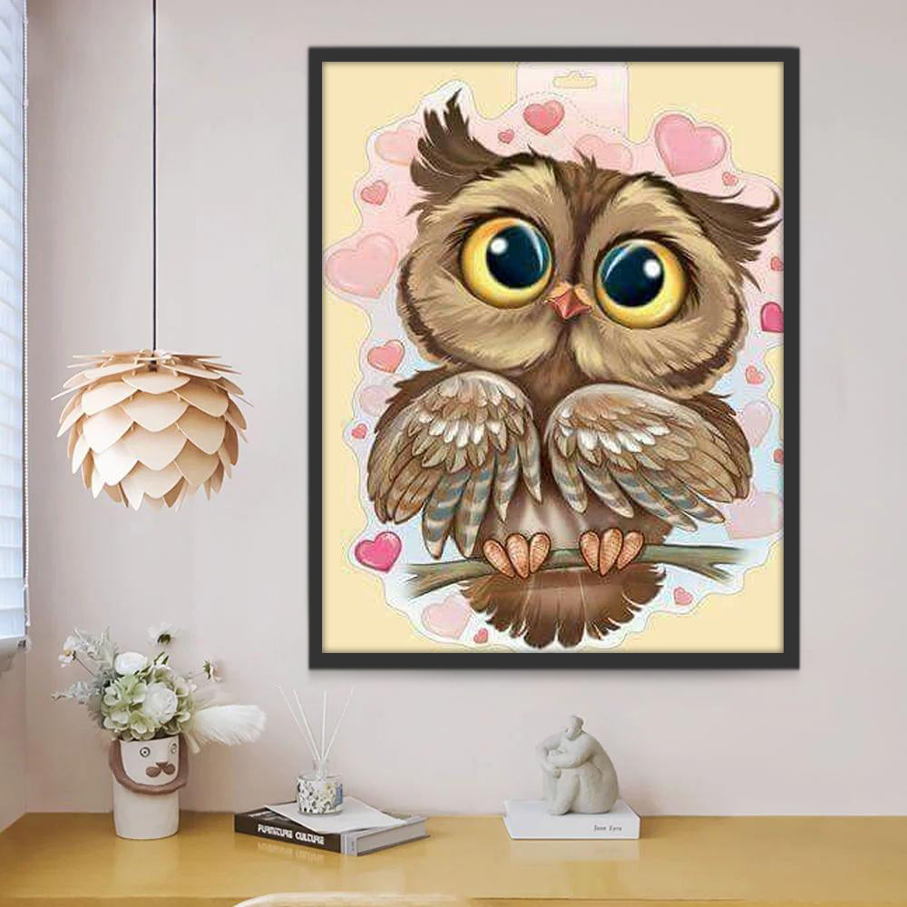 Búho Pequeño Marrón Lindo Pintar por Números