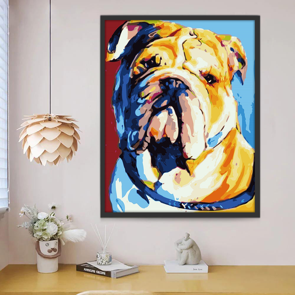 Bulldog Abstracto Pintar por Números