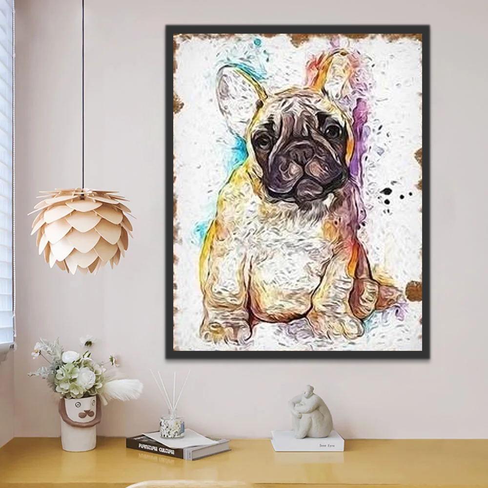 Bulldog Adorable Pintar por Números