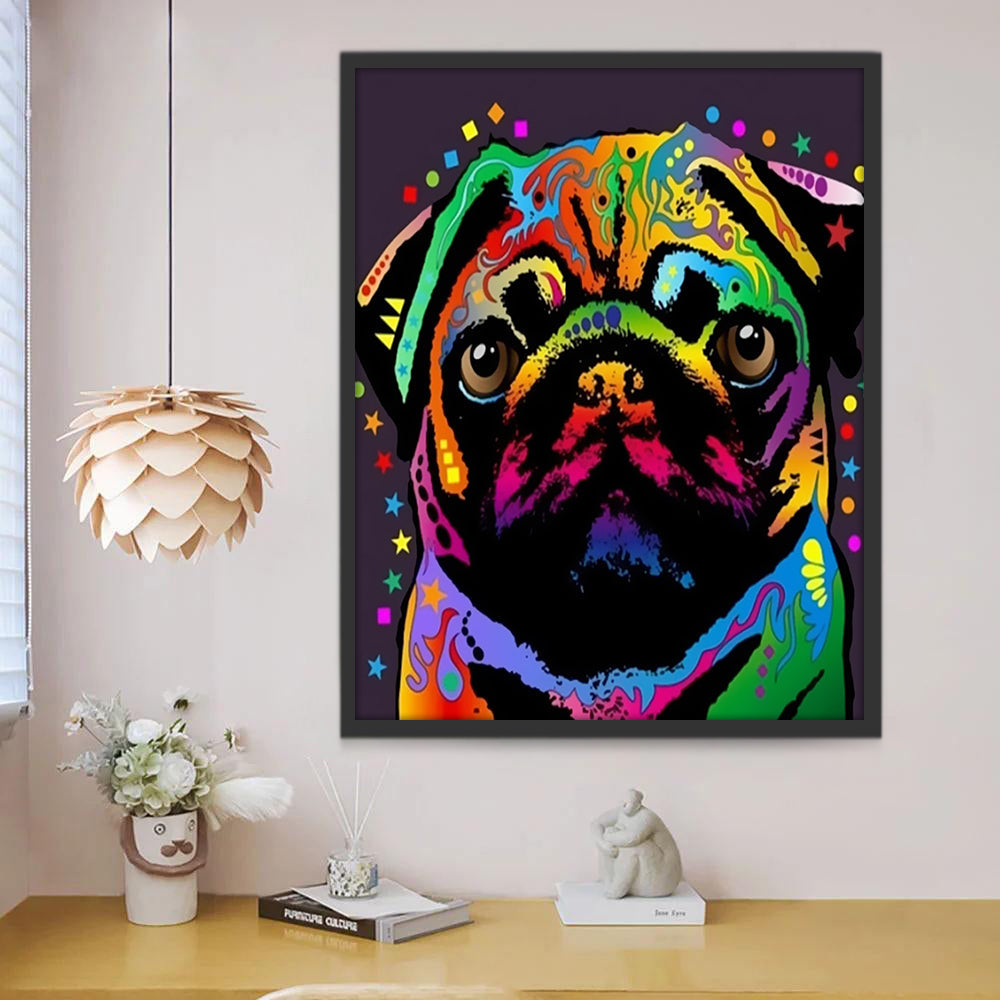 Bulldog Colorido Pintar por Números