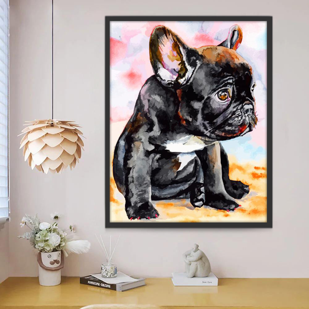 Bulldog Negro Pintar por Números