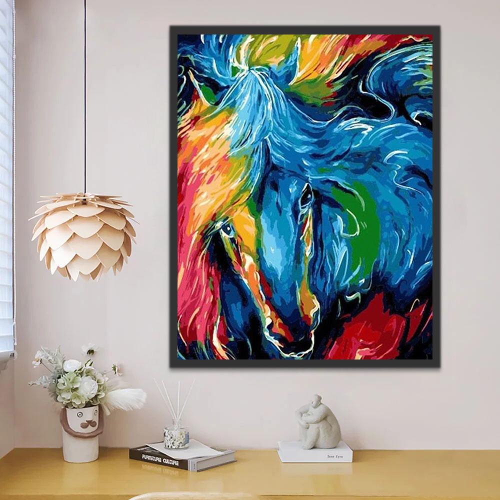 Caballo Abstracto en Color Pintar por Números