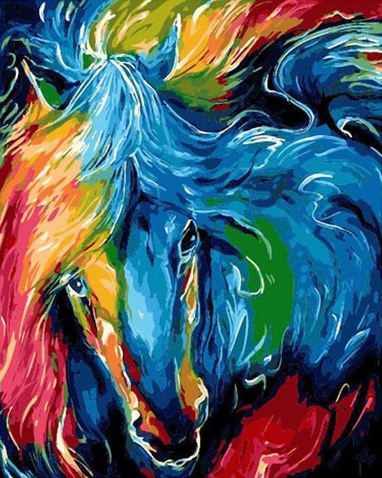 Caballo Abstracto en Color Pintar por Números
