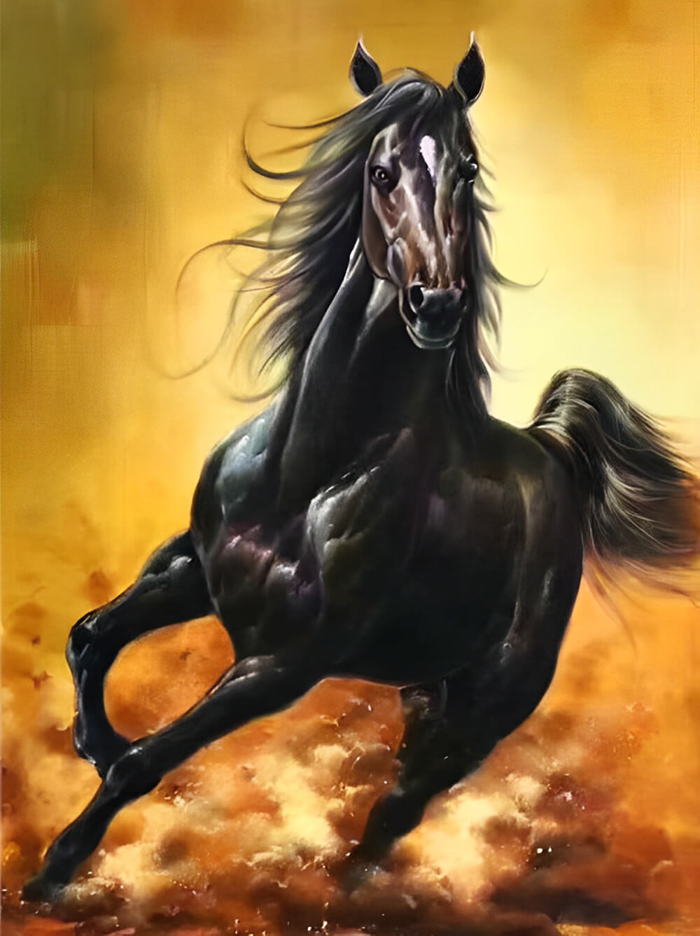 pintar caballo corriendo