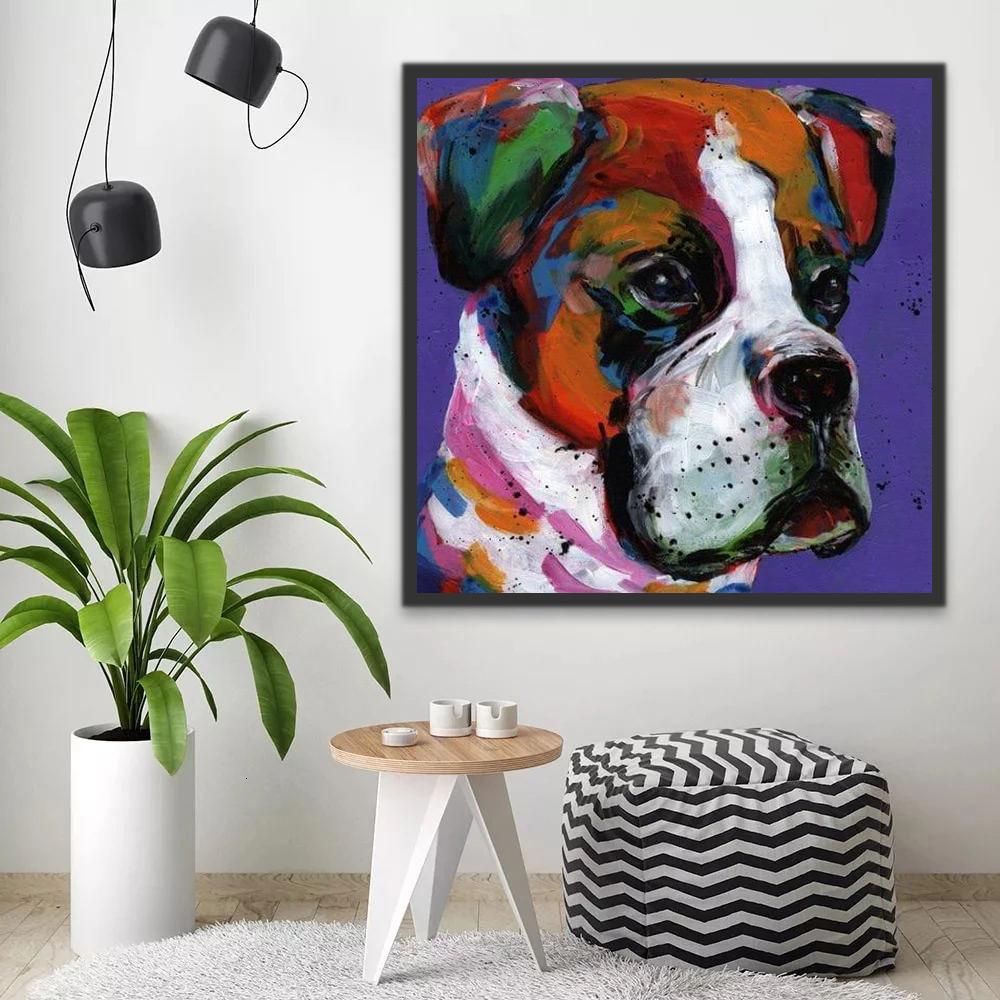 Cabeza Colorida de Perro Pintar por Números
