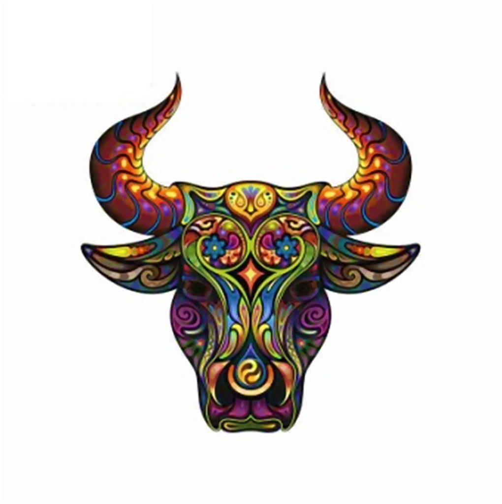 Cabeza Colorida de una Vaca Pintar por Números