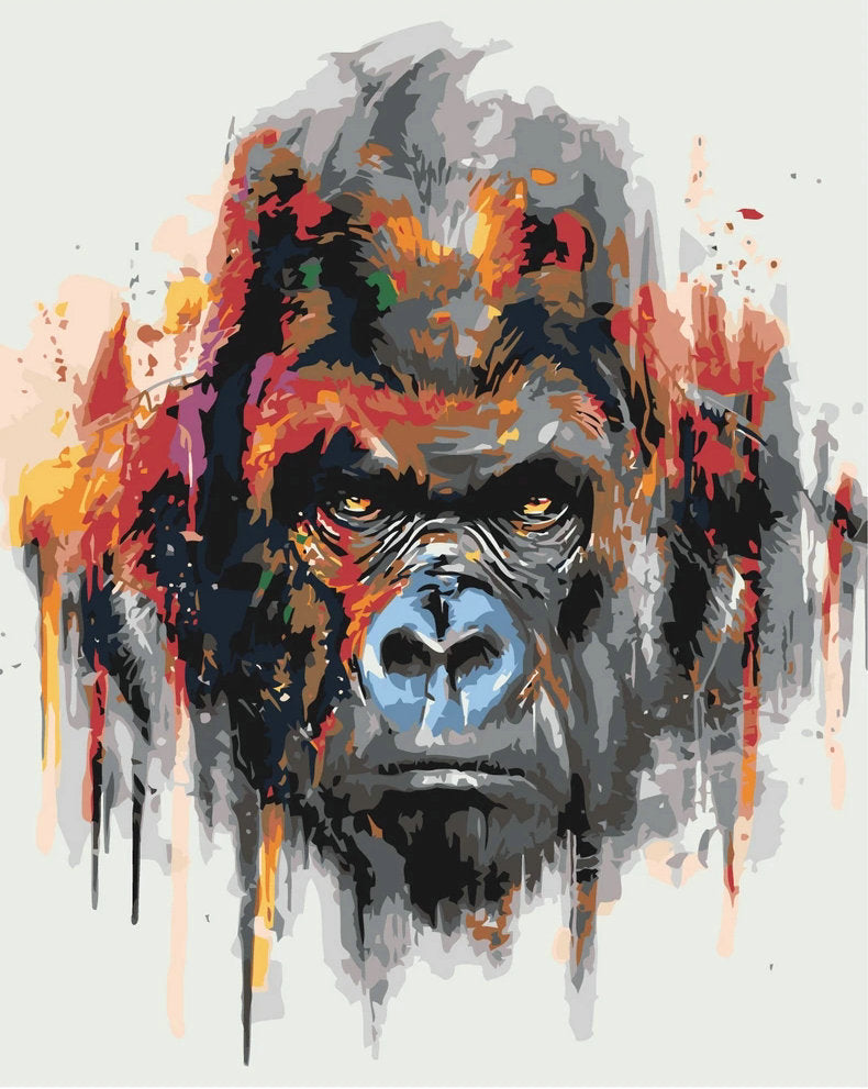 Cabeza de Chimpancé Pintar por Números