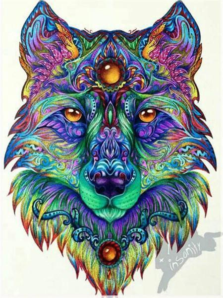 Cabeza de Zorro de Colores Brillantes y Patrones Intrincados Pintar por Números