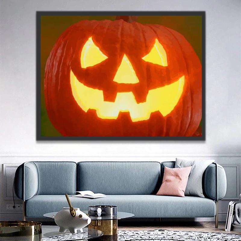 Calabaza Tallada de Halloween Pintar por Números