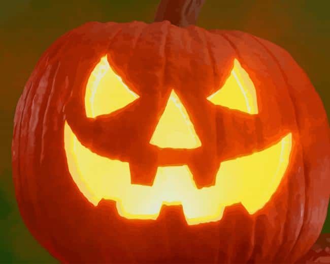 Calabaza Tallada de Halloween Pintar por Números