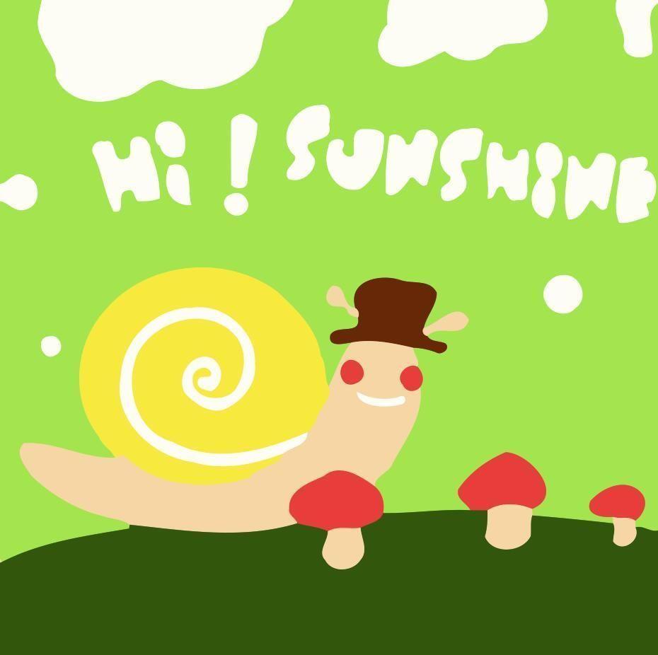 Caracol Adorable Dando Saludo al Sol Pintar por Números Niños